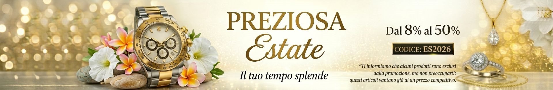 Promo d'estate 2026 Codice sconto: ES2026 Codice sconto: ES2026