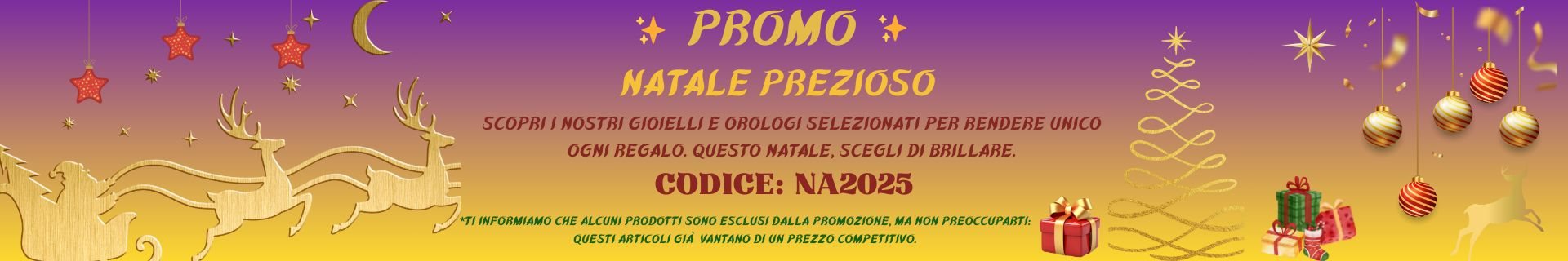 Promo di Natale, Codice sconto: NA2025 Codice sconto promo di Natale: NA2025